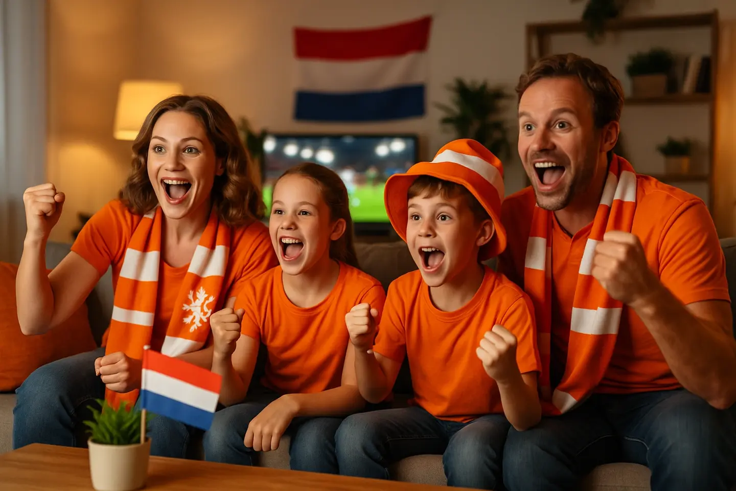 Dutch family enjoying IPTV kopen experience in 4K with Smarters & SmartOne – beste Nederlandse IPTV on Smart TV.