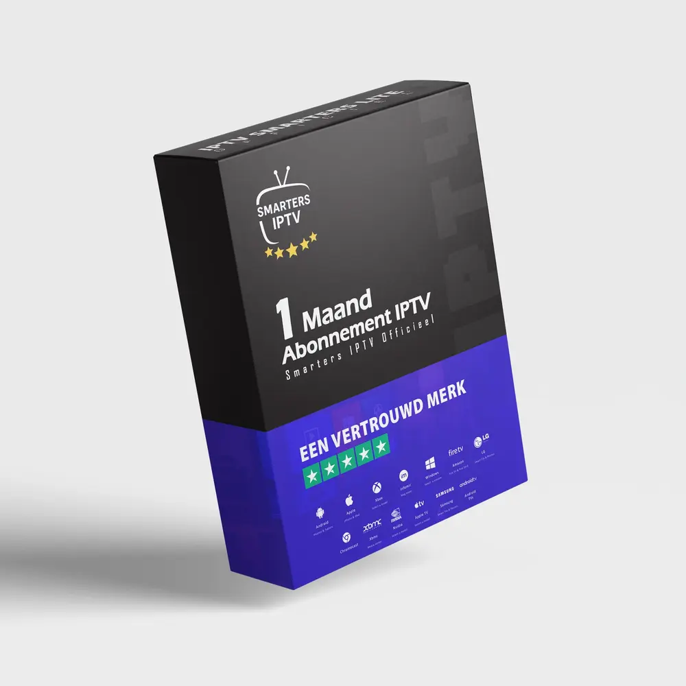 Verpakking van Smarters IPTV Abonnement 1 Maand – Beste IPTV 2025